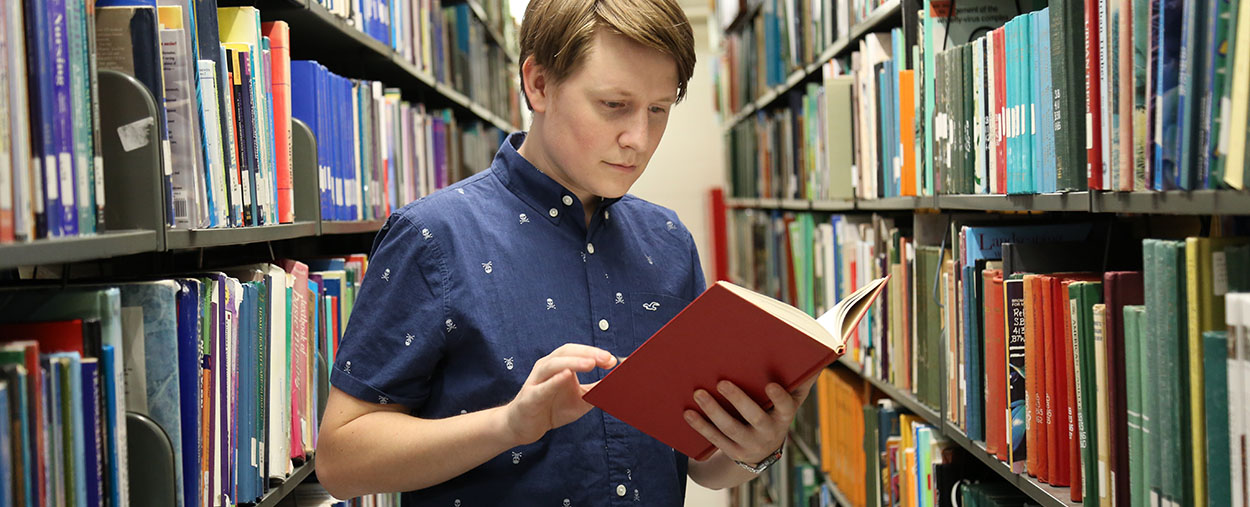 English Student at the library