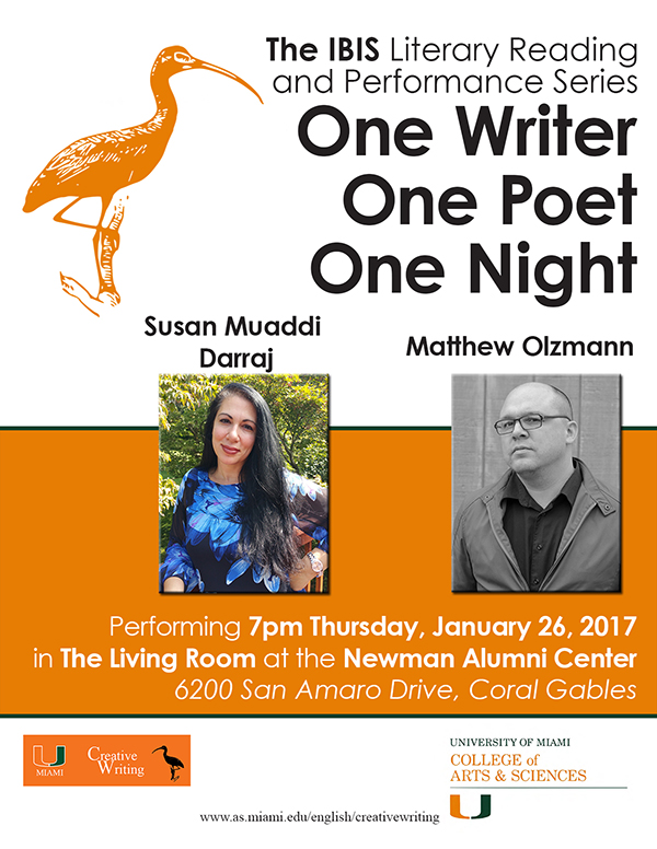 Ibis Literary Reading Series 2016-17 Poster